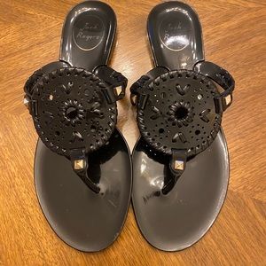 Jack Rogers Georgica jelly, Size 7 in BLACK